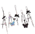 HOT Cute Women Bag Key Chain Accessories Jewelry Gifts Colorful Metal Soft Enamel Insects Butterfly Keychain with Keyring