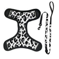 Leopard Print Dog Leash and Harness Set Pattern Polyester Reflective Chest Harness Small Dog Best Dog Harness