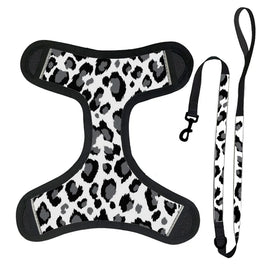 Leopard Print Dog Leash and Harness Set Pattern Polyester Reflective Chest Harness Small Dog Best Dog Harness