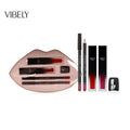 Wholesale Makeup Nude Matte Waterproof Lasting 2 in 1 Lip Liner Lip Gloss Set MegaBDM