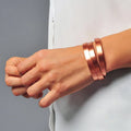 Adjustable 99.99% Pure Copper Cuff Bangle Custom Copper Magnetic Bracelets Healthy Colorful Enamel Bracelet Men and Women