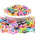 JC Crystal Hot Sale Oblate Evil Eye Bead for Bracelet Necklace Accessories Beads for Jewelry Making