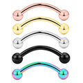 16G Curved Barbell Eyebrow Rings Piercing Surgical Stainless Steel Daith Rook Earring Piercing Jewelry for Women Men