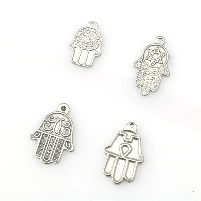 Stainless Steel Retro Famati Hand Pendant Necklace Bracelet Waist Chain Accessories Diy Tagor Jewelry Ornament