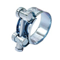 Bandwidth 20 mm Iron White Zinc-plated Single Bolt Strong Clamp for Pipe