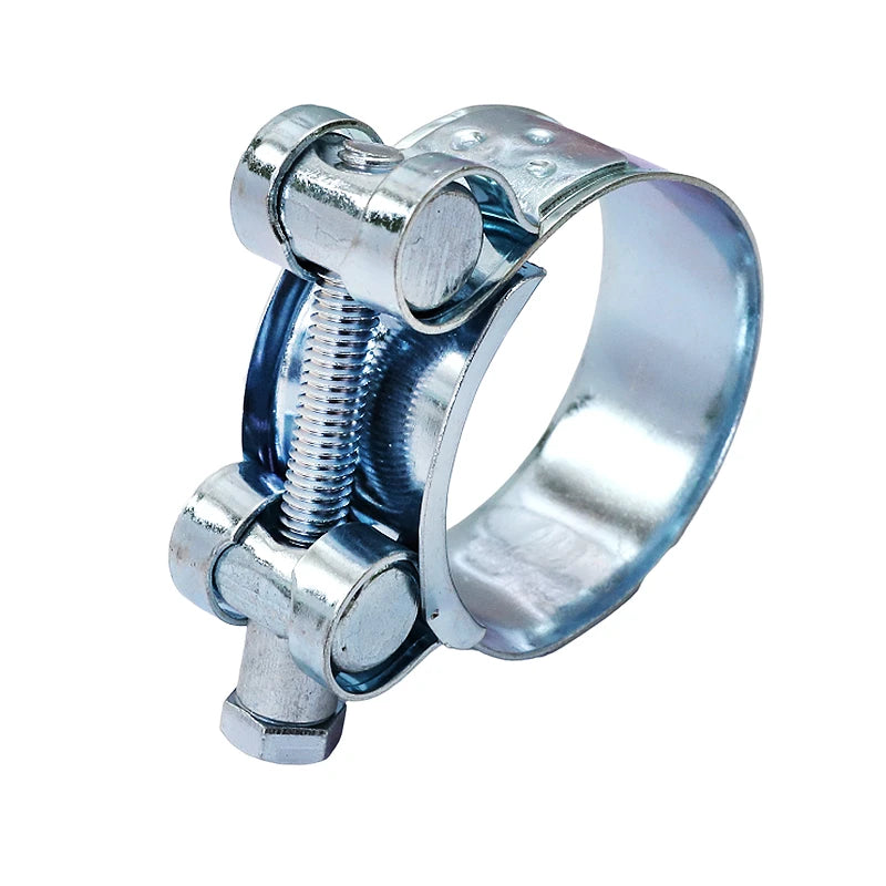 Bandwidth 20 mm Iron White Zinc-plated Single Bolt Strong Clamp for Pipe