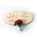 DIY Wooden Heart Cards Express Blessing Gifts Wooden Card Pendant Decoration