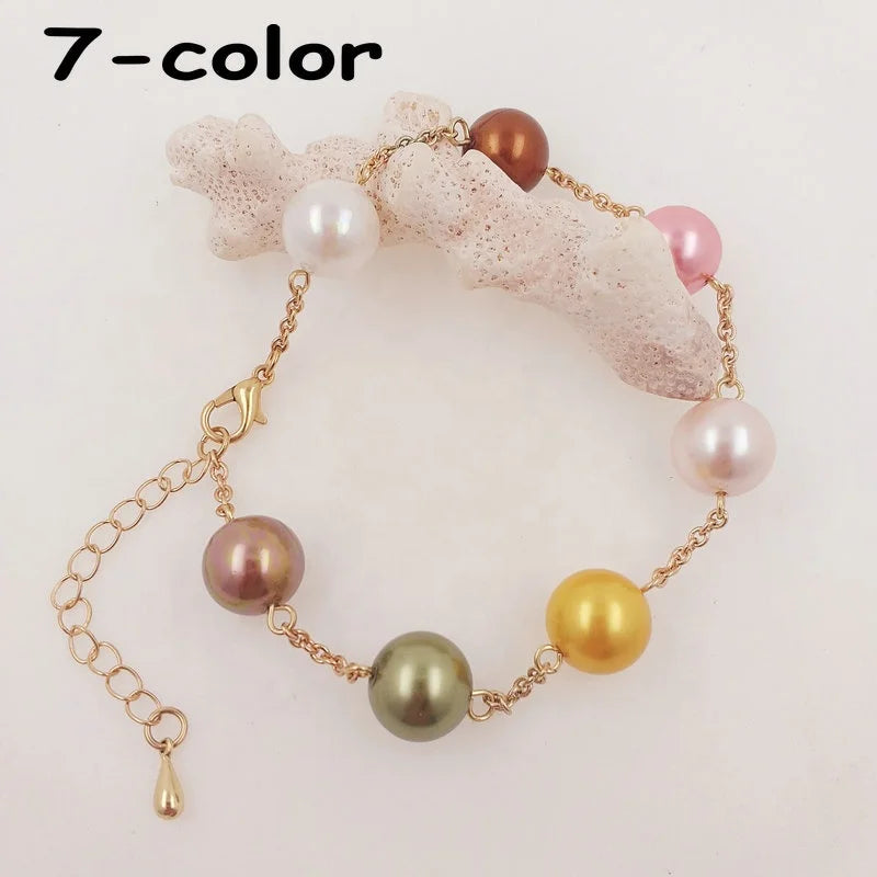 Shell Pearl Bracelet Hawaii Jewelry Wholesale Natural Pearl Bracelet Gold 5 Different Color Available for Woman