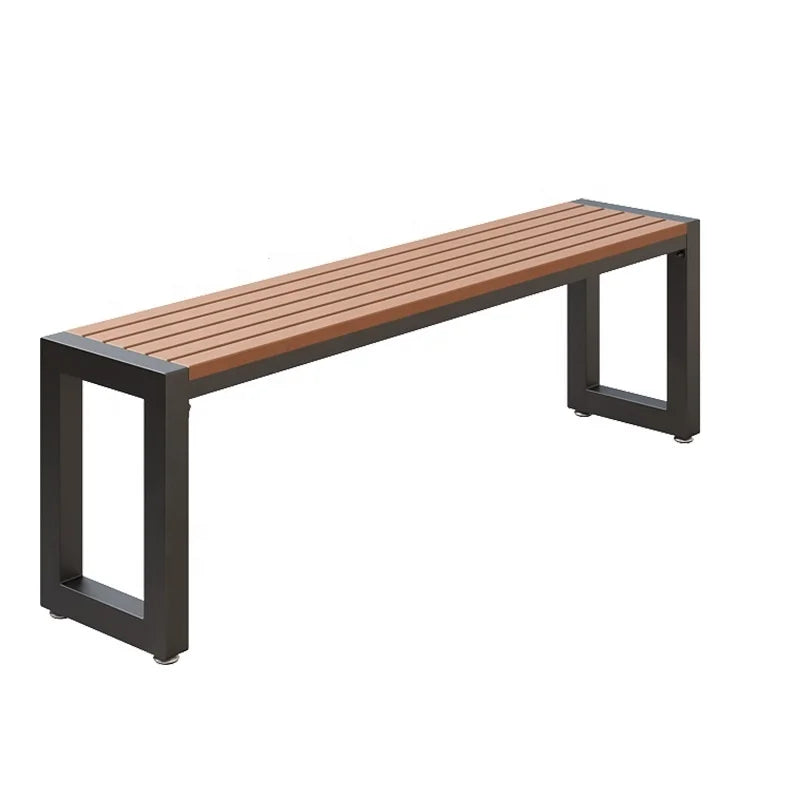 Park Chair Outdoor Long Chair Leisure Seat Balcony Courtyard Seat Antiseptic Wood Solid Wood Plastic Wood Bench Garden