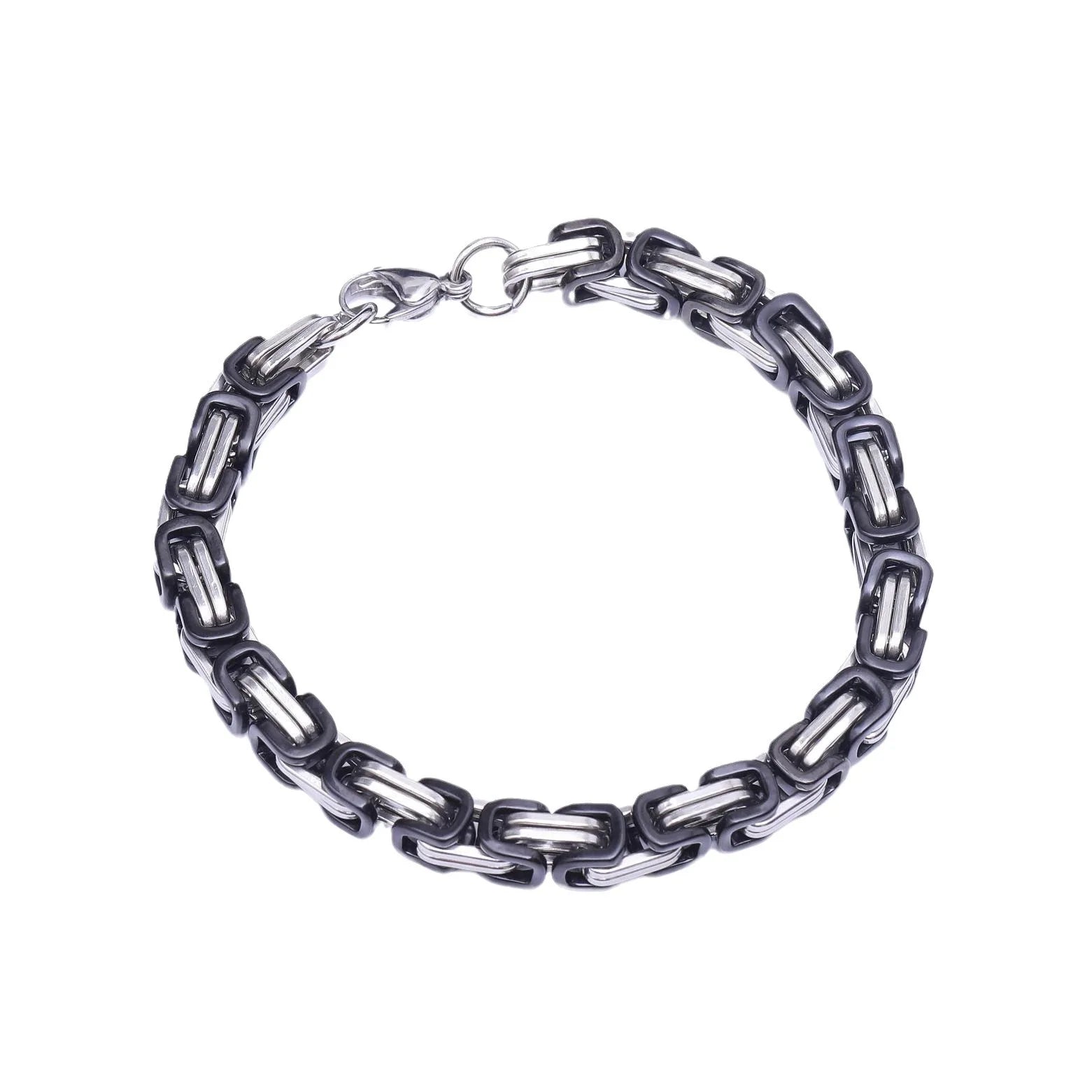 G2061 Wholesale Bracelets Necklace Men Jewelry Pvd 18K Gold Plated Link Chain Stainless Steel Byzantine Bracelet Necklaces