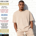 100% Organic Cotton Oversized Men's T-shirt Heavy 320gsm Small Neckline Streetwear Custom logo Tshirt t Shirt Tee