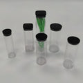 OEM Wholesale Clear Cylinder Plastic Packaging Tube with Screw Cap for Snacks Storage Containers