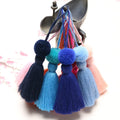Wholesale DIY Colorful Cotton Tassels Heart-Shaped Pompones for Clothing Bag Keychain Decoration Anime Pig Pattern Woven