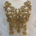 New Craft Transters  Wedding Embroidered Crystal Rhinestone Collar Necklace  Patches Iron on Clothes