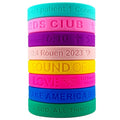 Custom Logo Debossed Waterproof Nautical Style Event-Ready Silicone Promotional Wristbands with Personalized Design