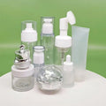 Hot Sale15ml 30ml 50g150ml clear Cosmetic Cream Lotion Bottle Plastic Vacuum Dropper Oil  Pump Bottle Cosmetic Skin Care Set