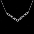 Sterling Silver 3mm/4mm Semi Mount Necklace Empty Frame Blank Support Setting Base Holder Without Center Stone for Inlay DIY