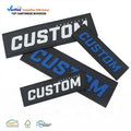 New Design Custom Raised Letters Logo PVC 3D Rubber Garment Patches With Sew on Backing
