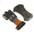Archery 3 Finger Gloves Arm Guard 19CM Ox Leather Protection Gloves Hunting Shooting Accessories
