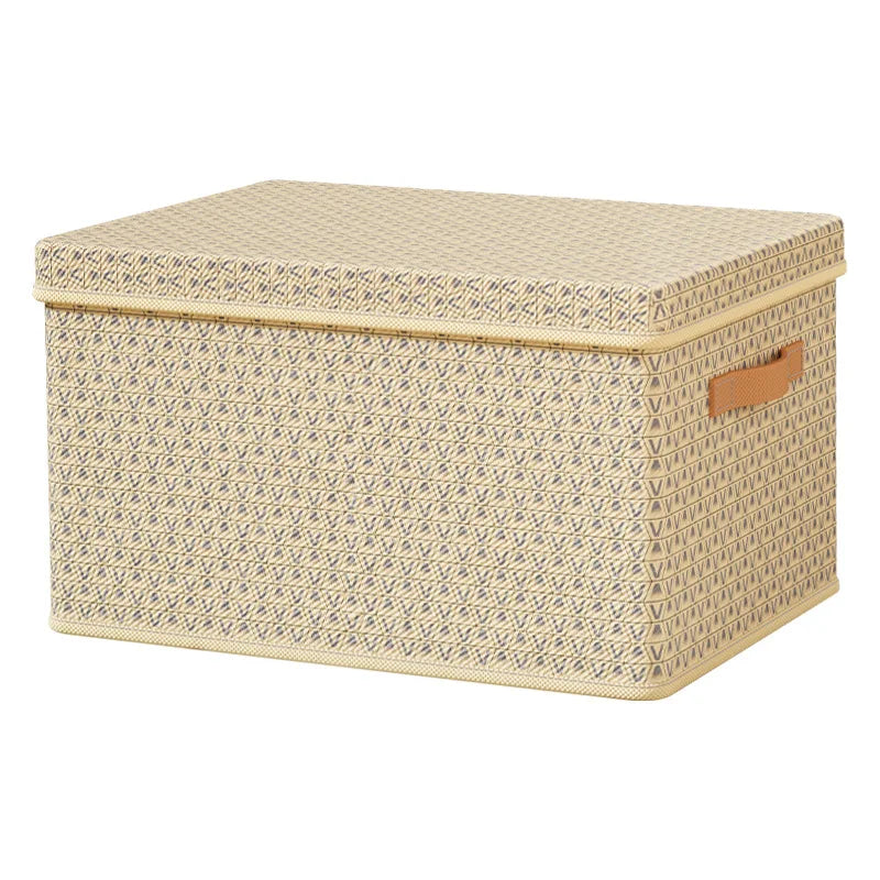 Clothing Quilt Storage Box Thickened Hard Board Folding Cover Double Tiers for Pant Storage Household Dormitory Baggage Storage