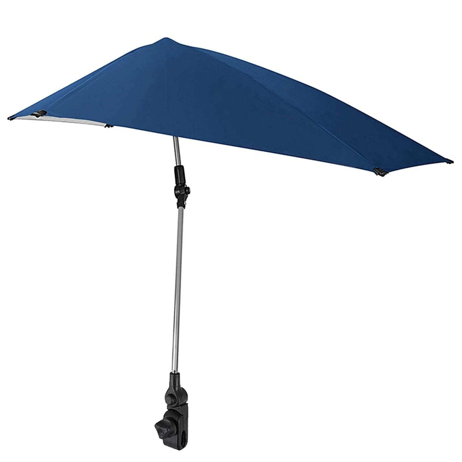 Portable Folding Sunshade Beach Chair Umbrella Summer Bicycle Pushchair Umbrella Adjustable Umbrella with Universal Clamp
