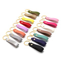 Custom Logo Printed PU Leather Strap Keyring Keychain Promotional Key Ring with High Visibility Logo