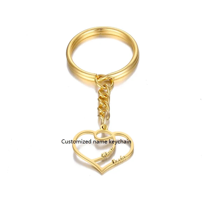 Heart Gymnastic Dance Fashion Lightweight Stainless Steel Key Chain Pendant for Women Girls