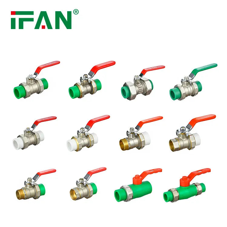 IFAN China Factory PPR Ball Valve for 20-32mm High Water Pressure Ball Valve PPR Plastic Ball Valves