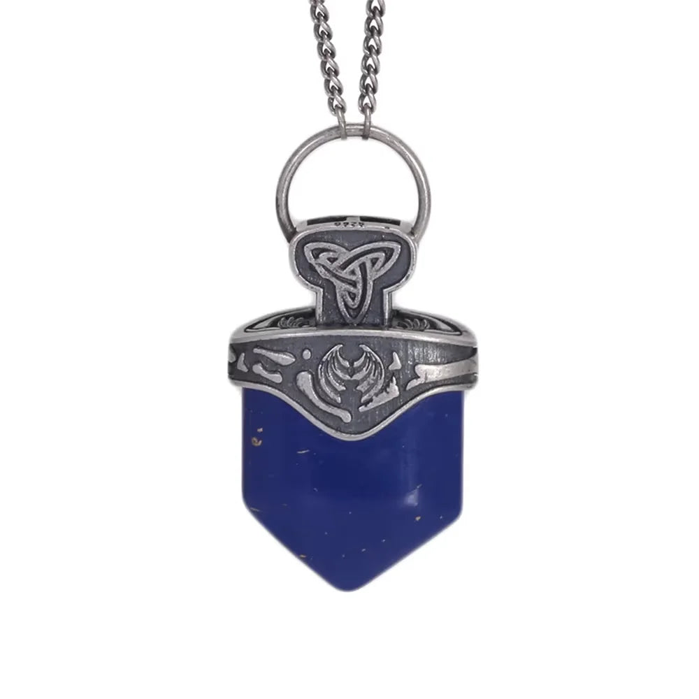 The Vampire Originals Diaries Mikaelson Pendant Necklace 925 Sterling Silver with Lapis Freya's Talisman Inspired Charm