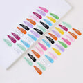 European Cute Fair Wavy Checkerboard Colorful Hair Clip Grip Resin Girls Duckbill Clip
