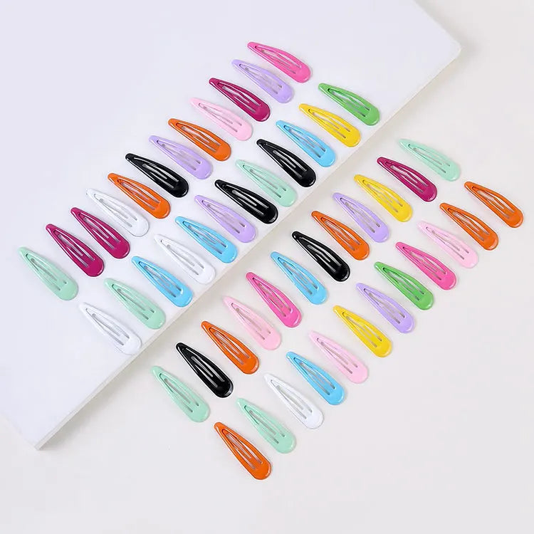 European Cute Fair Wavy Checkerboard Colorful Hair Clip Grip Resin Girls Duckbill Clip