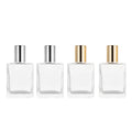 For MUB 15ml Mini Flat  Roller Glass Bottle with Aluminum Cover Empty Essential Oil Roll on