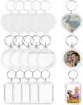 Memorial Promotional Clear Acrylic Custom Plastic Keychain With Picture Frame