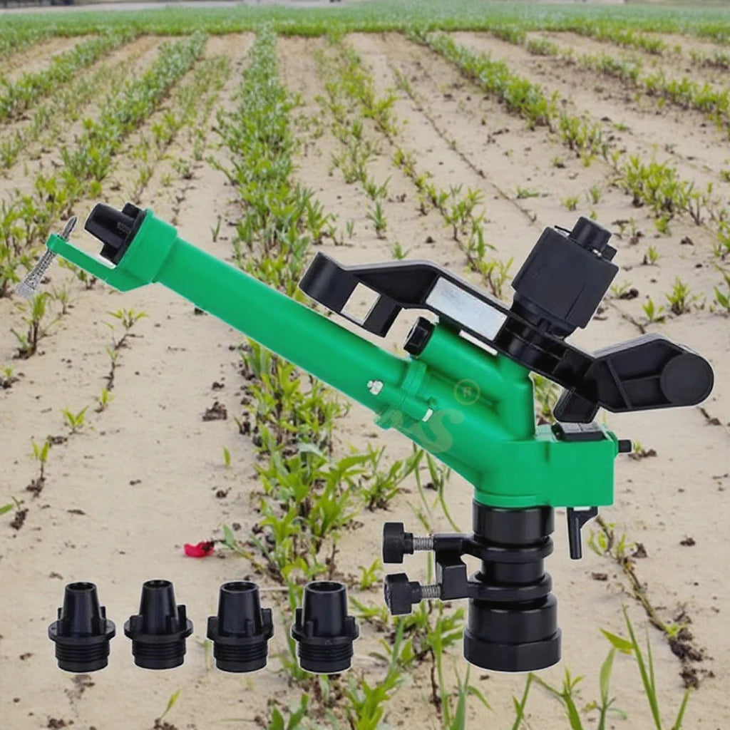 Titans Home Irrigation 360 Gear Drive Sprinkler Big Rain Gun Lawn Water Garden Sprinkler Water-Saving System