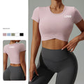 Custom Ladies High Quality Fitness Vest Sports Short Sleeves Gym Training Crop Top Workout Yoga T-Shirt for Women Casual Style