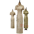 Ecowalson  Women Summer Lace Qipao Dress Chinese Traditional Long  Cheongsam Stage Gowns Chinese Traditional Clothes