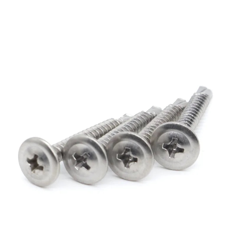 Dongji Stainless Steel Titanium M3 M5 Sizes Self-Tapping Screws Hex Head Wafer Different Shapes Drilling Screws Inch Metric