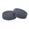 70-400 70mm CRC Black PP Plastic Child-Resistant Capable Ribbed Smooth Top Cap Includes Foam Liner