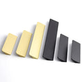 OUKALI Simpole Modern Black Brushed Gold Aluminum Alloy 128mm Furniture Drawer Handles