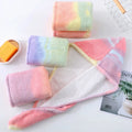 Modern Design Rainbow Color Plain Woven Coral Fleece Absorbent Quick Dry Thicken Women Microfiber Bath Hair Wrap Towel