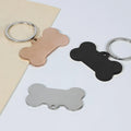 Modern Engraving Collar Dog Tags Custom Name ID Pet Blank Bone Shape 50mm Zinc Alloy Dog Tag for Engraving