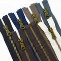 Meetee XP013 5# DIY Sewing Garment Zip Accessories Bronze Teeth Alloy Zipper for Handbag Jacket Single Open End Copper Zippers