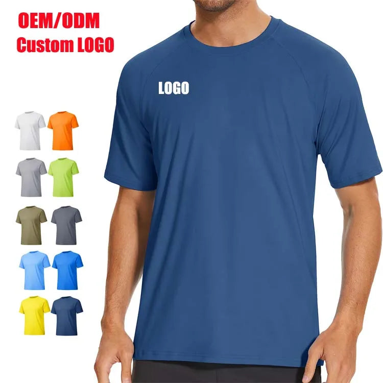 Custom Men Short Sleeve Quick Dry Uv Upf 50+ T-shirts Workout Fishing Breathable Shirt Upf 50 Shirt