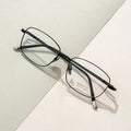 Chic Durable Semi-Titanium Square Eyeglass Frame for Adults Daily Work and Casual Use with Custom Logo Option