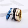 Korean Stainless Steel Fashionable New Trendy Men Women Couple Rings Metal Smooth Surface 4mm Thin Hoop Wedding Rings Jewelry