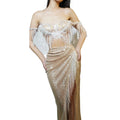 Elegant Tassel Corset Skirt Birthday Wedding Banquet Party Long Dress Show Festival Outfit Women Formal Dinner Prom Evening Gown