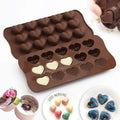 Heart Silicone Chocolate Mold 15 Cavity Heart Shaped Silicone Mold Valentine Candy Chocolate Baking Molds for Cake Decoration
