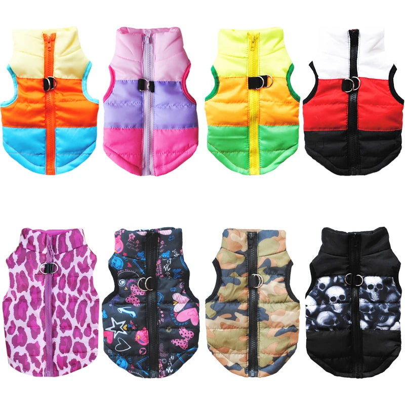 Luxury Fashion Winter Small Dog Thick Warm Cotton Clothes Eco Friendly Cat Coat Jacket Pet Animal Vest