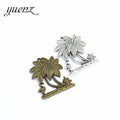 YuenZ 2 Colors Antique Silver Color Alloy Metal Palm Tree Charms for Jewelry Making Diy Handmade Jewelry 34*28mm Q231