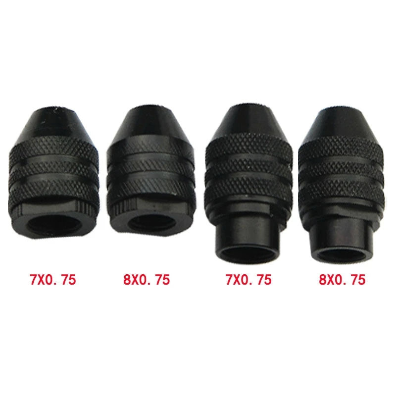 3Jaw Keyless Drill Bits Chuck Universal Quick Change Bit Adapter Converter 0.5-3.2mm